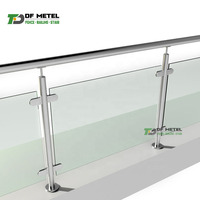 Balustrade/main courante en acier inoxydable DF pour colonne de main courante d'escalier en verre/balcon/escalier de jardin d'Isure Marine