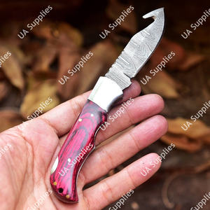 Couteau pliant tactique le plus vendu avec lame en acier Damas, manche en bois Pakka, taille personnalisable, support ODM, utilisation en extérieur - Product Image 3