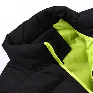 Black Neon Lime Green Custom Men <b>Thin</b> Puffer <b>Jacket</b> Stand Collar Quilted Winter <b>Waterproof</b> Windproof Front OEM Factory Premium - Product Image 4