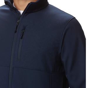 <b>Men's</b> Winter Softshell Hooded <b>Jacket</b> with Zipper & UV Protection Enhanced Durability for Outdoor Sports Front Logo Position - Product Image 5