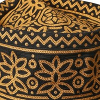 Gorro Omaní Original Hecho a Mano, Estilo Muscati Tradicional, Bordado, Kufi Premium, Gorro Islámico para Oración, Ligero y Transpirable, Ideal para Bodas