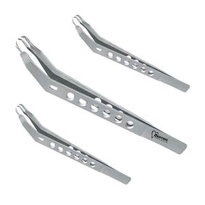 Pinza de sujeción de implantes para examen dental, de tres puntas, manual, con agarre acolchado de lujo, de acero inoxidable, certificada CE - Product Image 1