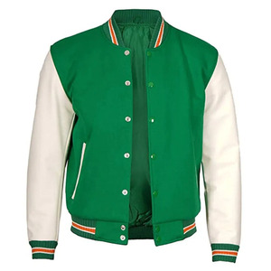 <b>Men</b> varsity <b>jacket</b> Shoulder Cotton breathable fabric long sleeve design stand collar button custom logo printing varsity <b>jacket</b> - Product Image 2