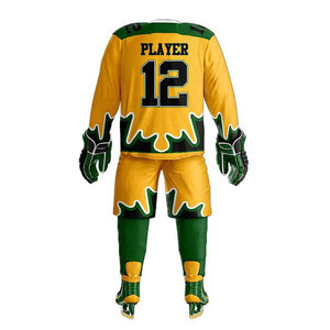 Uniformes de Hockey sobre Hielo 100% Poliéster, Diseño Personalizado, Servicio OEM, Impresión por Sublimación con Nombre del Equipo, Calidad Profesional - Product Image 5