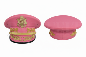 Custom Color & Size Embroidered Peak <b>Cap</b> Gold Leaf Design Adjustable Formal Uniform Apparel High Quality Soft Comfortable <b>Caps</b> - Product Image 5