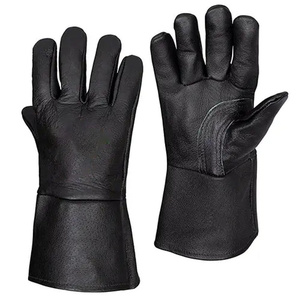 Gants de soudage TIG durables en cuir de chèvre avec fonctions anti-coupure, résistantes à la chaleur et anti-vibrations, disponibles à la vente - Product Image 1