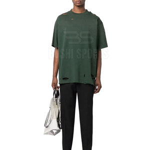 Camiseta de Moda con Efecto Desgastado, Camiseta Moderna con Tela Suave para Atuendos Casuales Diarios - Product Image 6