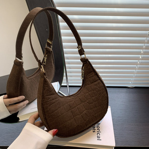 Sacs de soirée bandoulière pour femme en cuir PU original, collection Printemps-Été 2026, sacs seau pour femme - Product Image 5