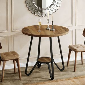 Round <b>Small</b> <b>Kitchen</b> Dining <b>Table</b> for Coffee and Conference Use - Product Image 4