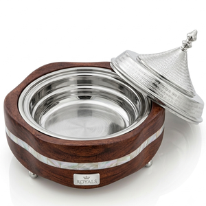 Elegante Juego de Ollas de Madera Arabescas Premium, de Lujo, Aisladas, Duraderas, con Revestimiento de Esmalte, Ecológicas, Aptas para Gas e Inducción, con Acabado Madre Perla - Product Image 3