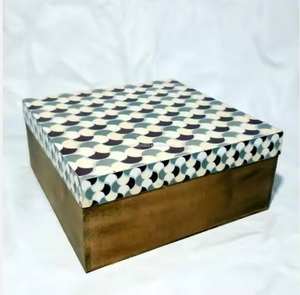 Caja de Joyería de Madera con Incrustaciones de Hueso Hecha a Mano, Moderna, Duradera, de Lujo, Organizador Decorativo para el Hogar, Hotel, Restaurante y Regalos - Product Image 5