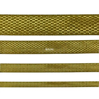 Tresses de dentelle cérémonielles faites à la main avec fil doré, garniture en dentelle française, taille et design personnalisables, technique de tricot