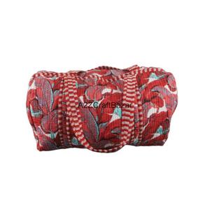 Elegante Bolsa de Viaje Ecológica de Fin de Semana, Lona de Algodón Suave con Estampado a Mano, Cierre de Cremallera, para Todos los Viajeros - Product Image 4