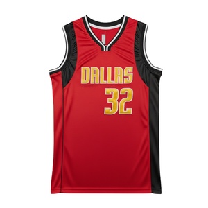 Maillot de basket-ball personnalisé unisexe respirant avec nom d'équipe, impression par transfert thermique 100 % polyester, logo brodé, directement de l'usine - Product Image 4