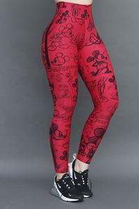 กางเกงเลกกิ้งออกกำลังกายโยคะสำหรับผู้หญิง คุณภาพพรีเมียมจากโรงงานโดยตรง พิมพ์ลายแบบซับลิเมชั่น ทรงเข้ารูป ยืดได้สี่ทิศทาง - Product Image 3