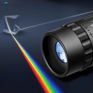 8x42mm Mini telescopio ottico professionale portatile nero ABS corpo in resina per il campeggio Bird Watching giocattoli scientifici educativi - Product Image 3