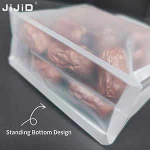 Jijid กระเป๋าใส่อาหารปิดด้าน<span class=keywords><strong>ข้าง</strong></span>แปดด้าน, กระเป๋าซิปกระเป๋าทรงสี่เหลี่ยมแบนมีหูจับ - Product Image 2