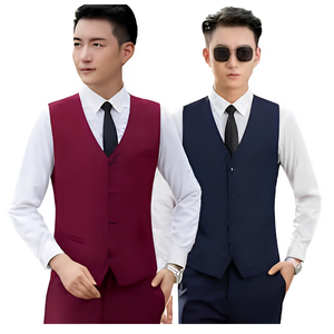 Gilet matelassé classique et intemporel pour homme, style rétro, en polyester/coton, coupe ajustée, sans manches, matelassage sur mesure, idéal pour l'hôtellerie - Product Image 3