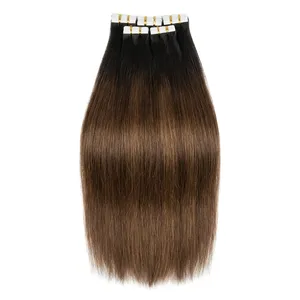 ผมแท้แบบ Remy Weft 100% ตรงธรรมชาติ สีน้ำตาลออมเบรแบบไล่ระดับ  เนื้อผมแบบ Natural Weft  สามารถปรับแต่งได้ - Product Image 3