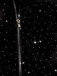 Black Heavyweight Zip up Men's Hoodies Face <b>Cover</b> Mask 100% Cotton Oversized Streetwear Custom Manufacturing - Product Image 4