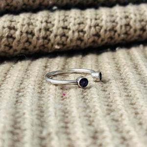 Minimalist Amethyst Brass <b>Ring</b> For Women Silver Plated <b>Dainty</b> Wholesale <b>Ring</b> - Product Image 2