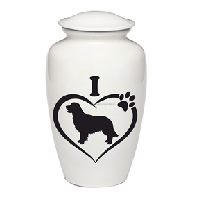 Urne funéraire commémorative en laiton de style américain fabriquée à la main urne funéraire pour animaux de compagnie blanche brillante pour cendres de chien - Product Image 5