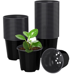 Pots de jardinage en plastique écologiques noirs de 1 à 25 gallons, résistants aux intempéries, pour les professionnels de la culture - Product Image 1