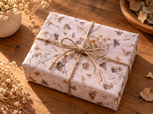 Hojas de Papel Botánico Hechas a Mano de Lujo con Hojas Prensadas Reales y Textura Floral para Invitaciones de Boda y Empaque de Regalos - Product Image 6