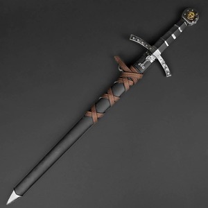 Espada Coleccionable de los Caballeros Templarios de 23.25 Pulgadas con Funda Negra - Réplica Histórica Medieval, Accesorio de Cosplay de Cruzado, Regalo - Product Image 2
