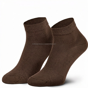 Chaussettes courtes en tricot respirantes bleu marine unies pour femmes, à porter au quotidien - Product Image 3