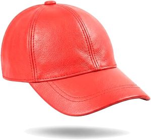Gorra de Béisbol de Cuero Auténtico Vintage de 6 Paneles con Visera Curva, Gorra de Cuero Premium, Proveedor de Gorras de Moda Urbana - Product Image 1