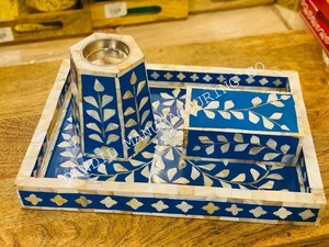 Juego de Quemador de Incienso de Sándalo y Madreperla, Ecológico, Portátil, Bandeja para Mubkhar, Difusor de Aromaterapia Islámica, Decoración para el Hogar - Product Image 2