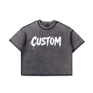 <b>Tshirt</b> for Men Drop Shoulder Custom logo Vintage Acid Wash T-shirt - Product Image 1