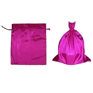 Wholesale Custom Logo Poly Silk Satin <b>Drawstring</b> Gift Bags High Quality Dust Covers for Handbags Packaging Printing OEM Options - Product Image 1