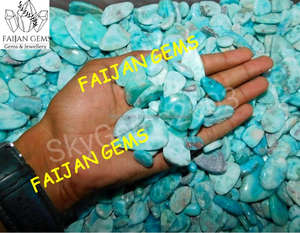 Venta al por mayor Certified Natural Smooth Charm Gemstone All Mix Shape Larimar Cabochon para la fabricación de joyas a precio mayorista - Product Image 1