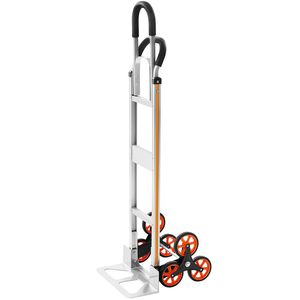 Carrello Pieghevole in Lega di Alluminio con Manico Telescopico, Capacità di Carico 150 Kg, 6 Ruote da 2 Pollici, Rampe di Carico e Piattaforme - Product Image 1