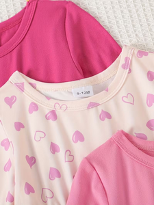 Robe courte pour bébé fille, en polyester/coton écologique, à manches bouffantes, imprimé animal, col rond, silhouette droite, pour l'automne - Product Image 4
