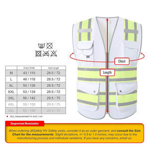 Chaleco de Seguridad Reflectante de Alta Visibilidad, Antiestático, Talla Grande, Impermeable, Resistente a Ácidos, Unisex, de Poliéster, con Bolsillos y Cierre de Cremallera - Product Image 5