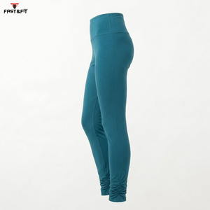 Best Sellers High Waist Knitted <b>Leggings</b> <b>with</b> <b>Pockets</b> Plus Size Workout Gym Fitness Yoga Pants Breathable Seamless 100% Cotton - Product Image 3