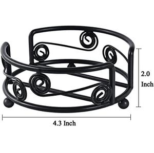 Juego de Posavasos Redondos de Corcho Ecológicos Extra Gruesos con Soporte Metálico - Tapetes Absorbentes Antideslizantes y Resistentes al Calor para Bebidas y Bar - Product Image 3