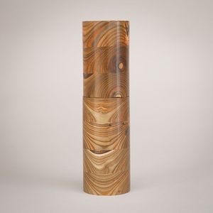Trending Modern Solid Wooden Handmade Stacked Cylinder <b>Vase</b> Natural Grain Sculptural Flower Holder Luxury Home Table Shelf <b>Vase</b> - Product Image 1