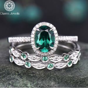 Bague de fiançailles pour femme Charm_Jewells en or 18 carats avec moissanite, plaqué or rose, sertissage pavé, style classique - Product Image 4