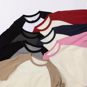 Unisex Long Sleeve Round Neck <b>T</b> <b>Shirt</b> Color Block Raglan <b>Baseball</b> Jersey Breathable Tops - Product Image 3