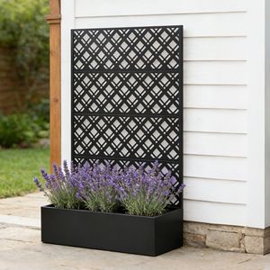 Grande Fioriera Rialzata in Metallo per Giardino 180cm H x 110cm L x 40cm P per Piante Rampicanti, Fiori e Ortaggi Modello INS - Product Image 4