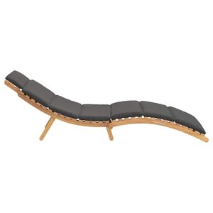 Chaise longue de jardin marron avec coussin 77,95 x 21,65 x 23,03 po - Chaises longues - Product Image 5
