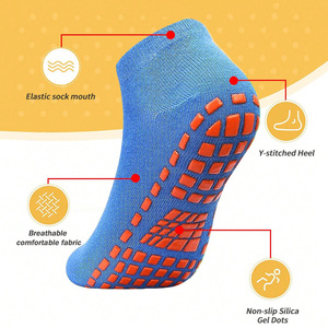Non-Slip Yoga <b>Socks</b> with Grips for Women - Pilates, Ballet, Barre, Hospital & Pregnant - 3 Pairs Anti-Skid - Product Image 2