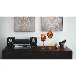 Porte-bougie en métal artisanal de qualité supérieure avec impression en relief, tendance mondiale, décoration de Noël pour la maison, design d'intérieur haut de gamme - Product Image 5