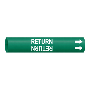 Marqueur de tuyau à clipser Brady RETURN pour les lignes de retour industrielles - Product Image 2