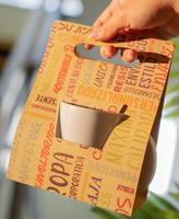 Eco-friendly porta porta bevande divisore finestra trasparente in plastica portabicchieri per succo di caffè tè Soda birra in rilievo