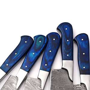 Damascus Steel <b>Kitchen</b> Knife Set For Culinary Preparation With Balanced Design And Comfortable Handling - Product Image 5